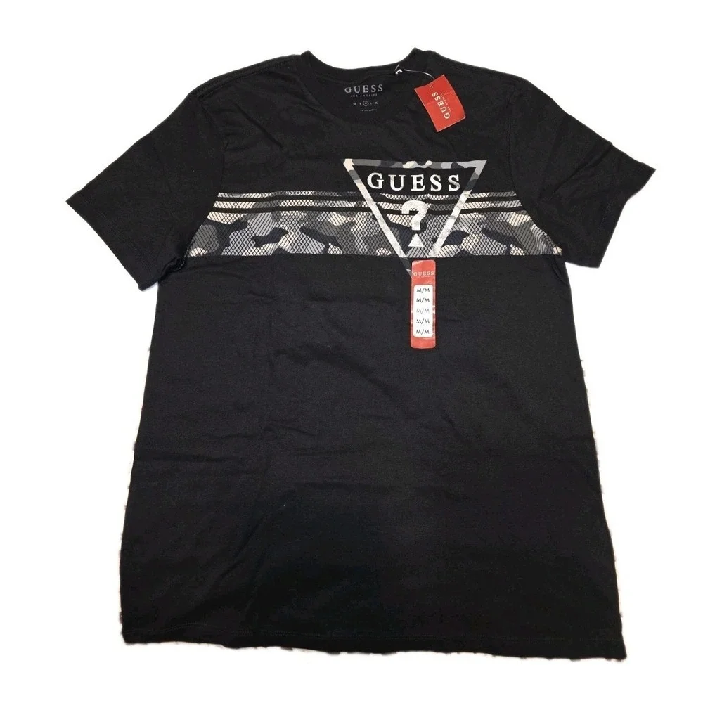 Men's Guess T-Shirt Size Medium Black - Picture 2 of 5